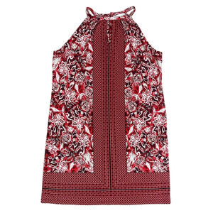 London Times Red Sleeveless Tank Top Dress Size 10